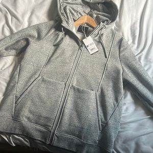 Figs On-shift Full Zip Hoodie Gray Size Large